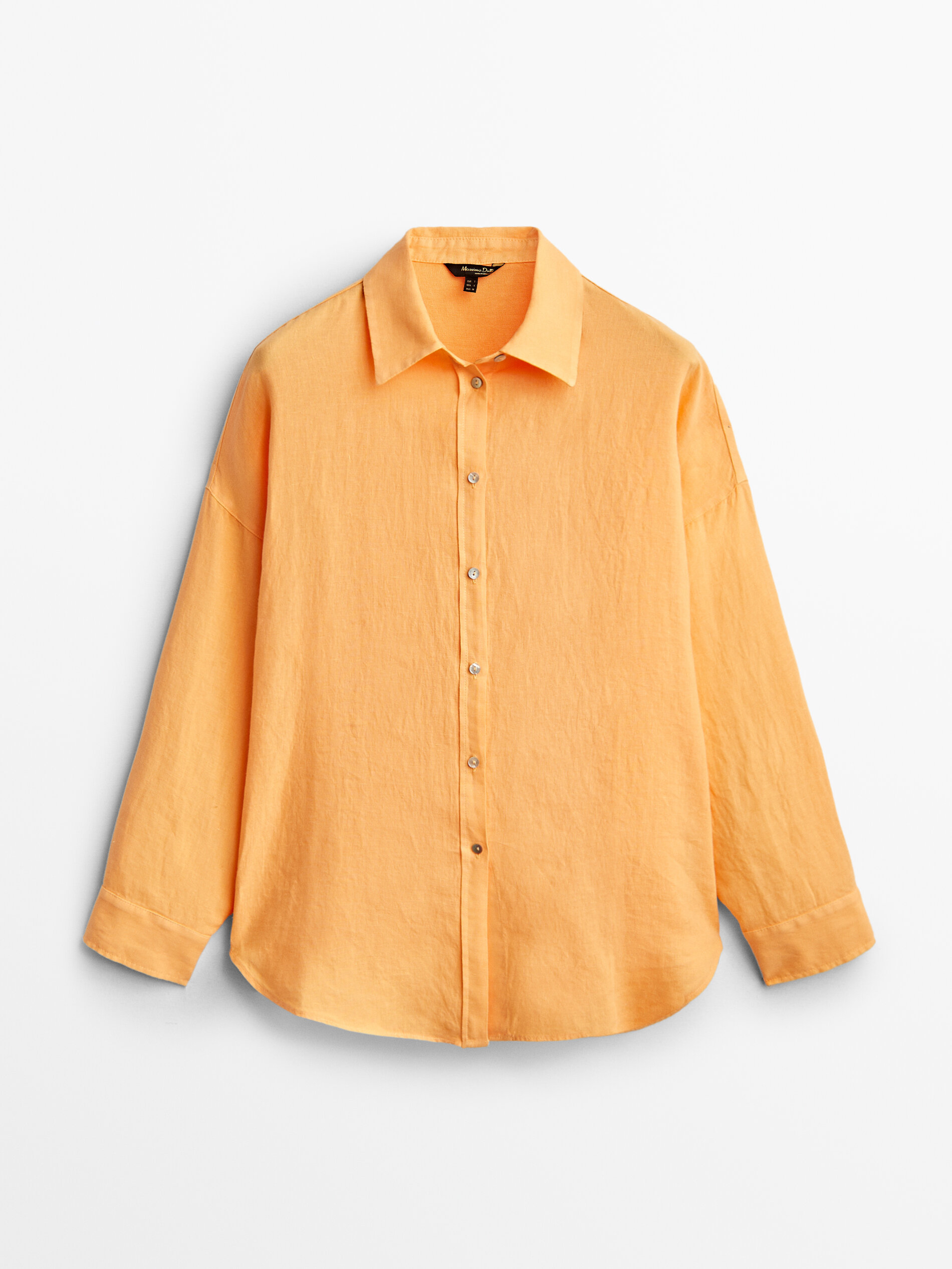 

Рубашка женская Massimo Dutti 05114512639 оранжевая S, 05114512639