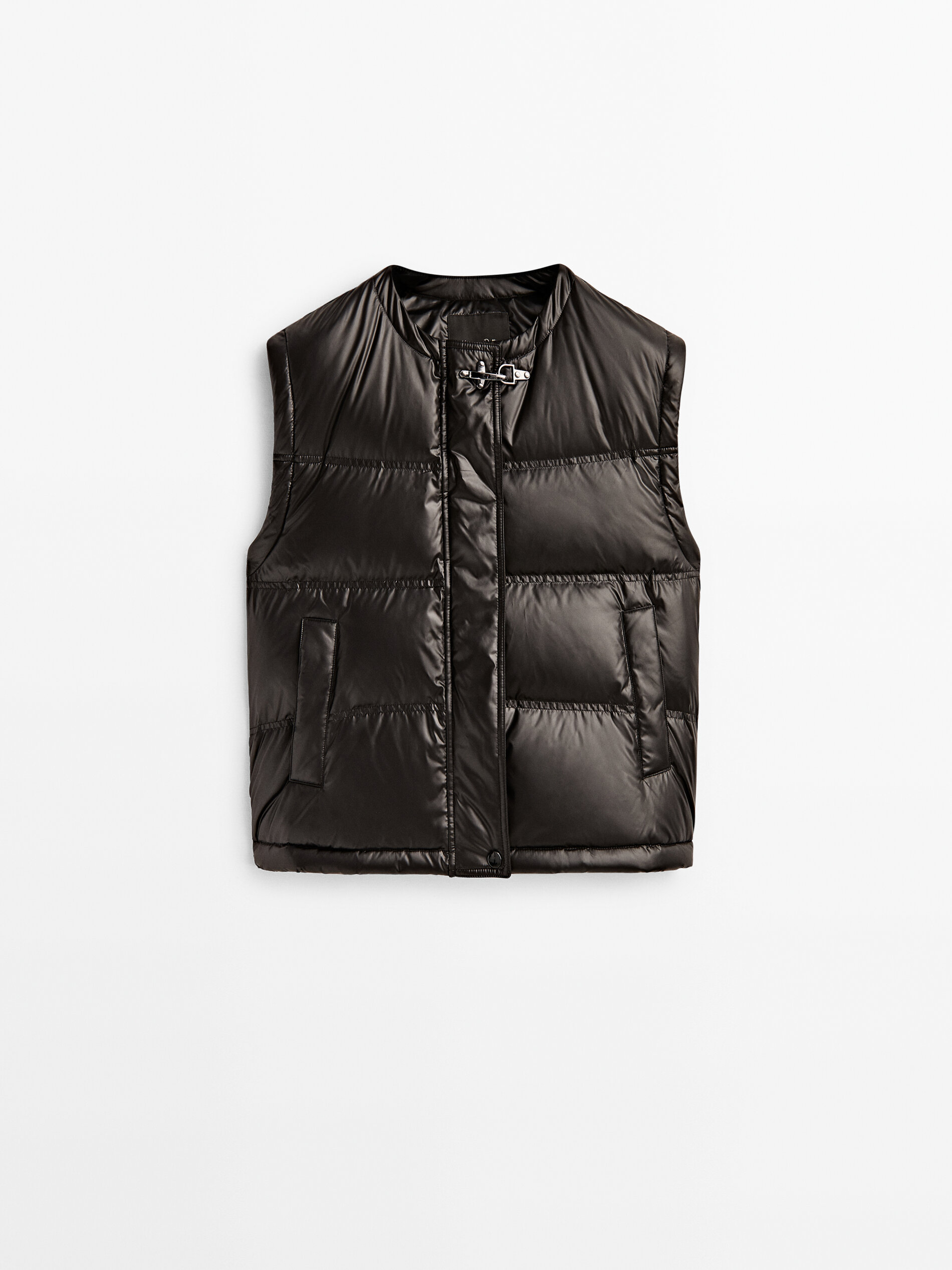 

Утепленный жилет женский Massimo Dutti 06707603800 черный S, 06707603800