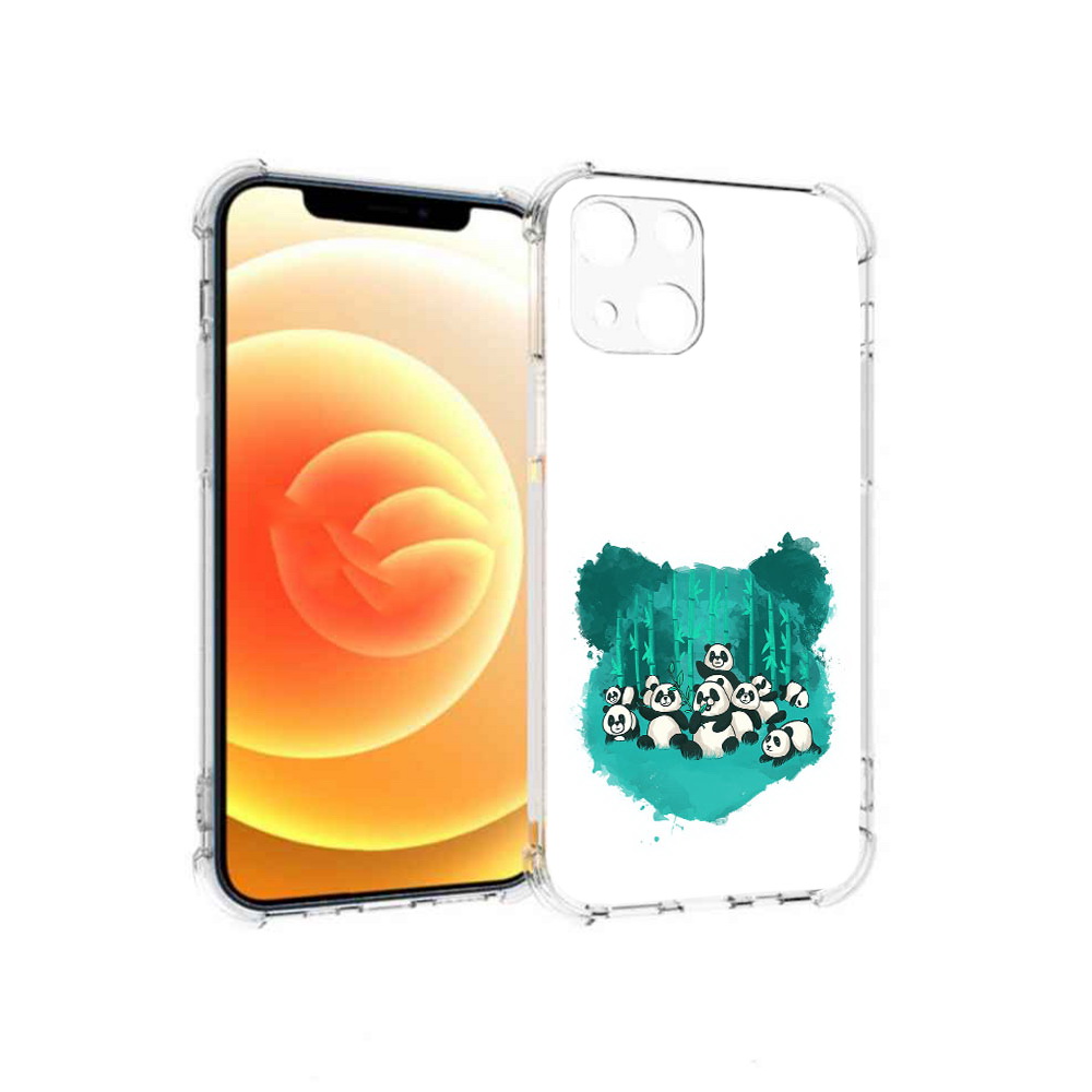 

Чехол MyPads Tocco для Apple iPhone 13 нарисованные панды (PT163239.611.508), Прозрачный, Tocco