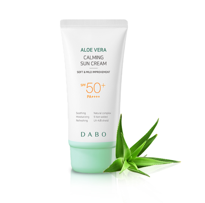 Солнцезащитный крем DABO ALOE VERA CALMING SUN CREAM SPF50+ PA++++ лифтинг крем для глаз с коллагеном dabo collagen lifting eye cream for face 30 мл