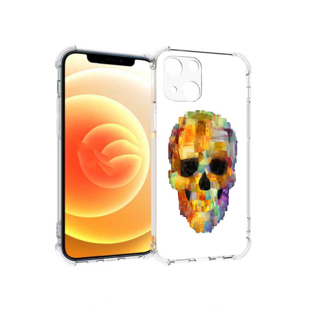 

Чехол MyPads Tocco для Apple iPhone 13 нарисованный череп (PT163239.611.516), Прозрачный, Tocco