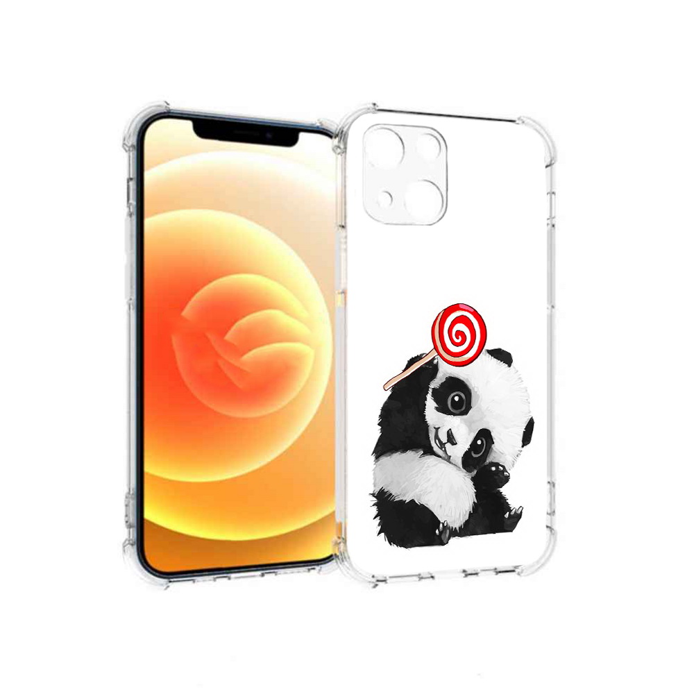 

Чехол MyPads Tocco для Apple iPhone 13 панда с леденцом (PT163239.611.534), Прозрачный, Tocco