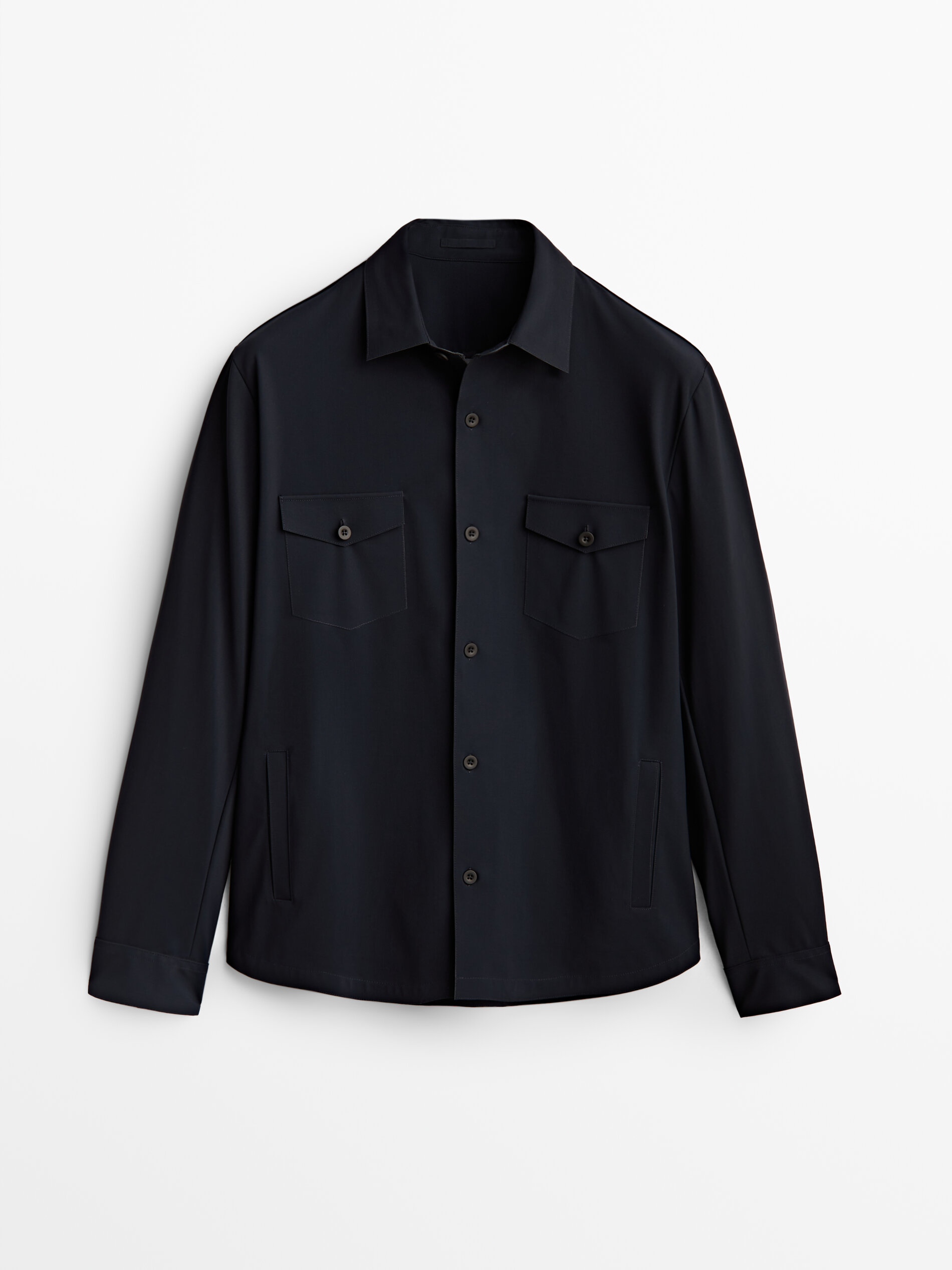 

Рубашка мужская Massimo Dutti 02013112401 синяя XL, 02013112401