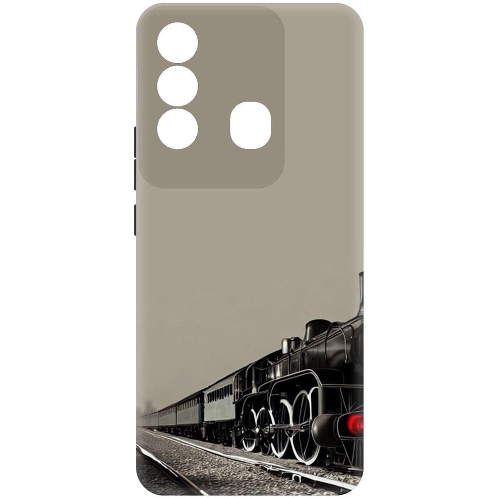 

Чехол-накладка Софт Паровоз для Itel P38 Pro, Черный, 417996