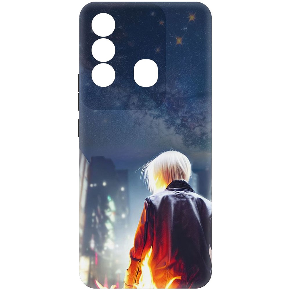 

Чехол-накладка Софт Перспектива для Itel P38 Pro, Черный, 417997