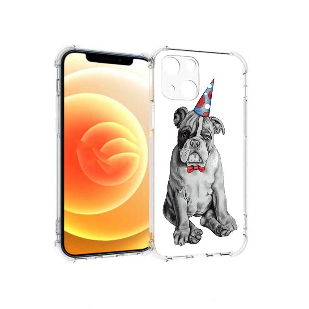

Чехол MyPads Tocco для Apple iPhone 13 праздничный щенок (PT163239.611.554), Прозрачный, Tocco