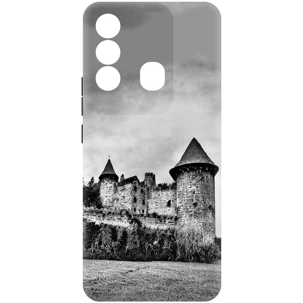 

Чехол-накладка Софт Старый замок для Itel P38 Pro, Черный, 418001