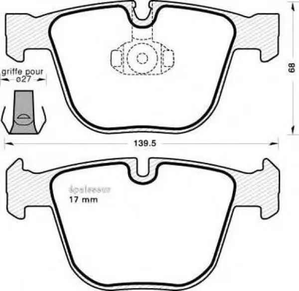 BMW 34216794879 Колодки тормозные дисковые X5 E70 2007-2013 X5 F15 2013> X5 M F85 2013> X6