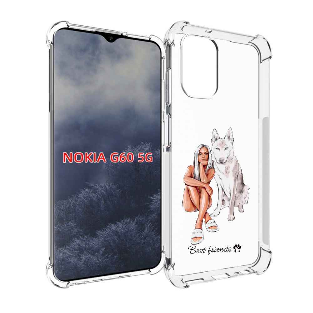 

Чехол MyPads Лучшие-друзья для Nokia G60 5G, Прозрачный, Tocco