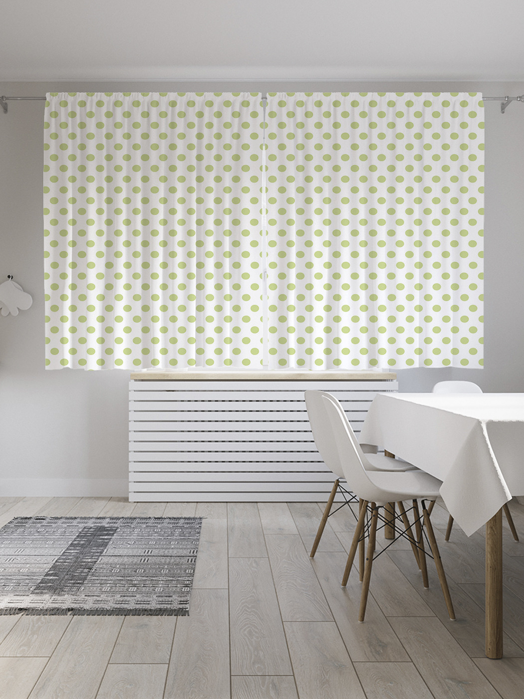 

Шторы с фотопечатью JoyArty "Сочный горошек" из сатена, 290х180 см