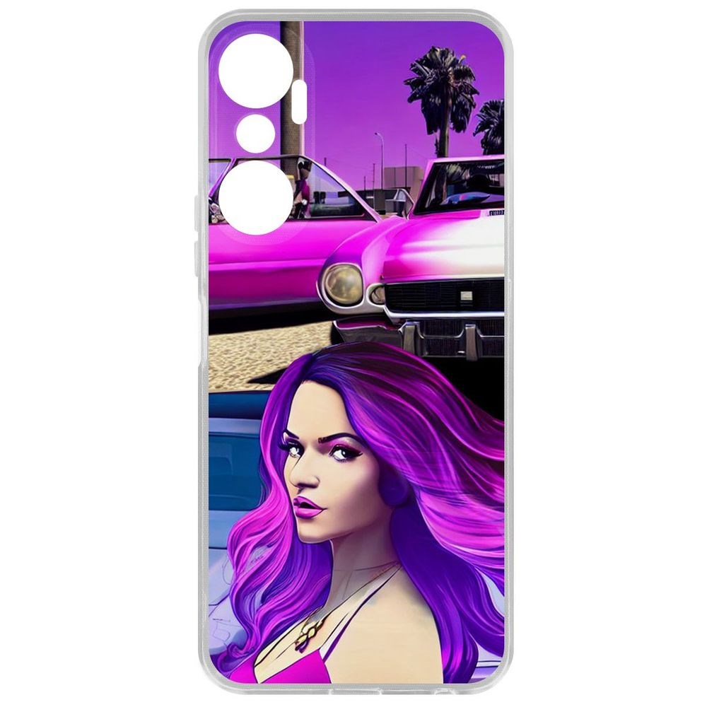 

Чехол-накладка Кейс Жизнь в розовом для Infinix Hot 20, Прозрачный