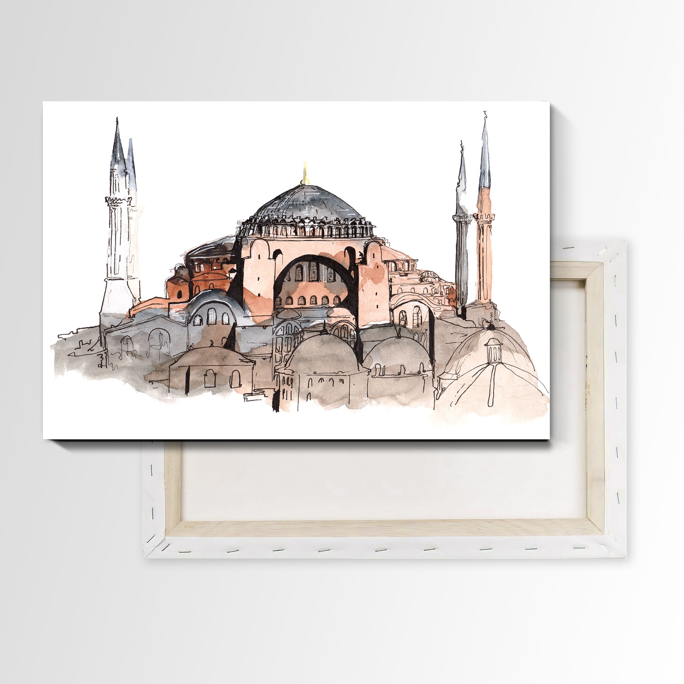 

Картина Голубая мечеть Акварель 70х105 см на холсте 828807434, 828807434