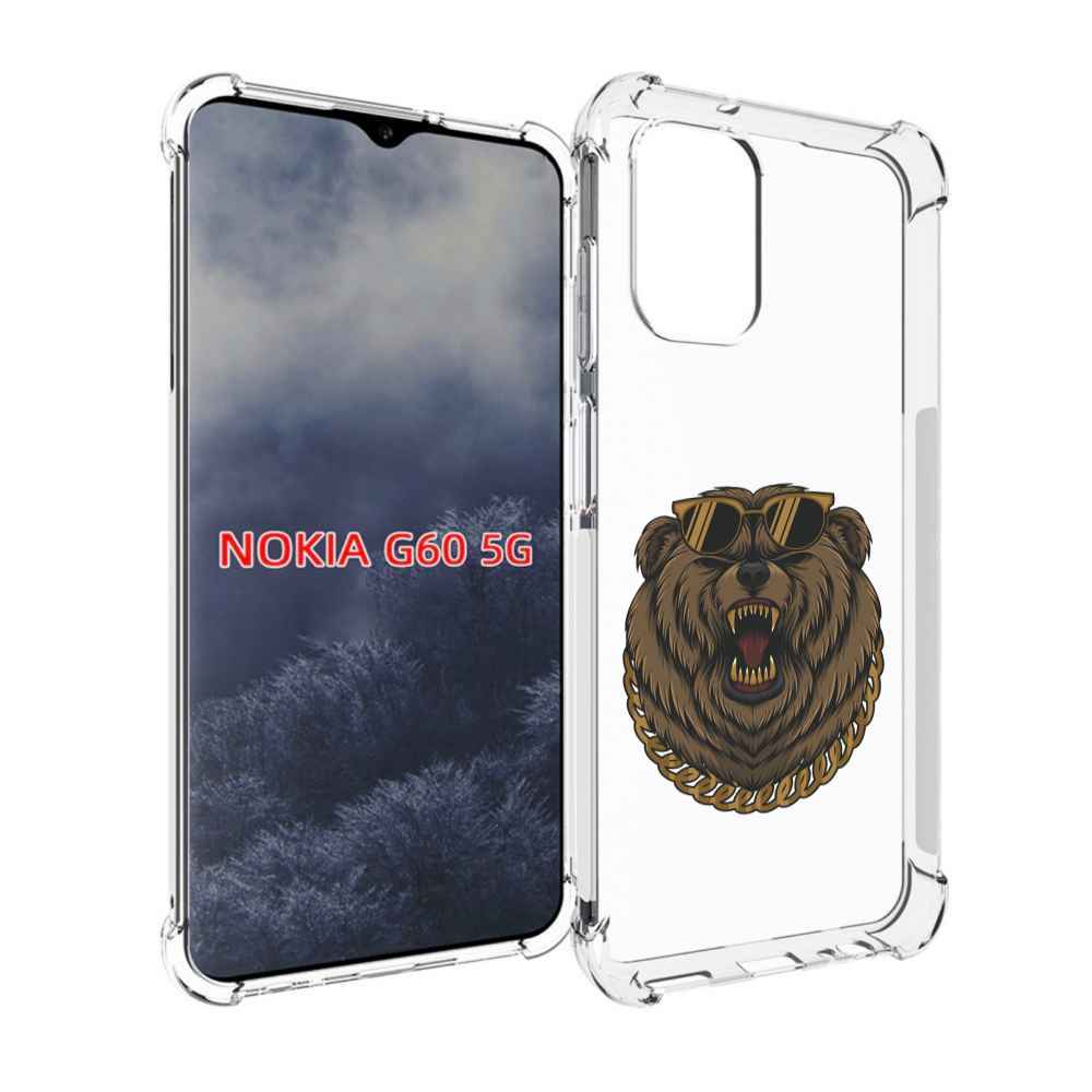 

Чехол MyPads Медведь-в-очках-2 для Nokia G60 5G, Прозрачный, Tocco