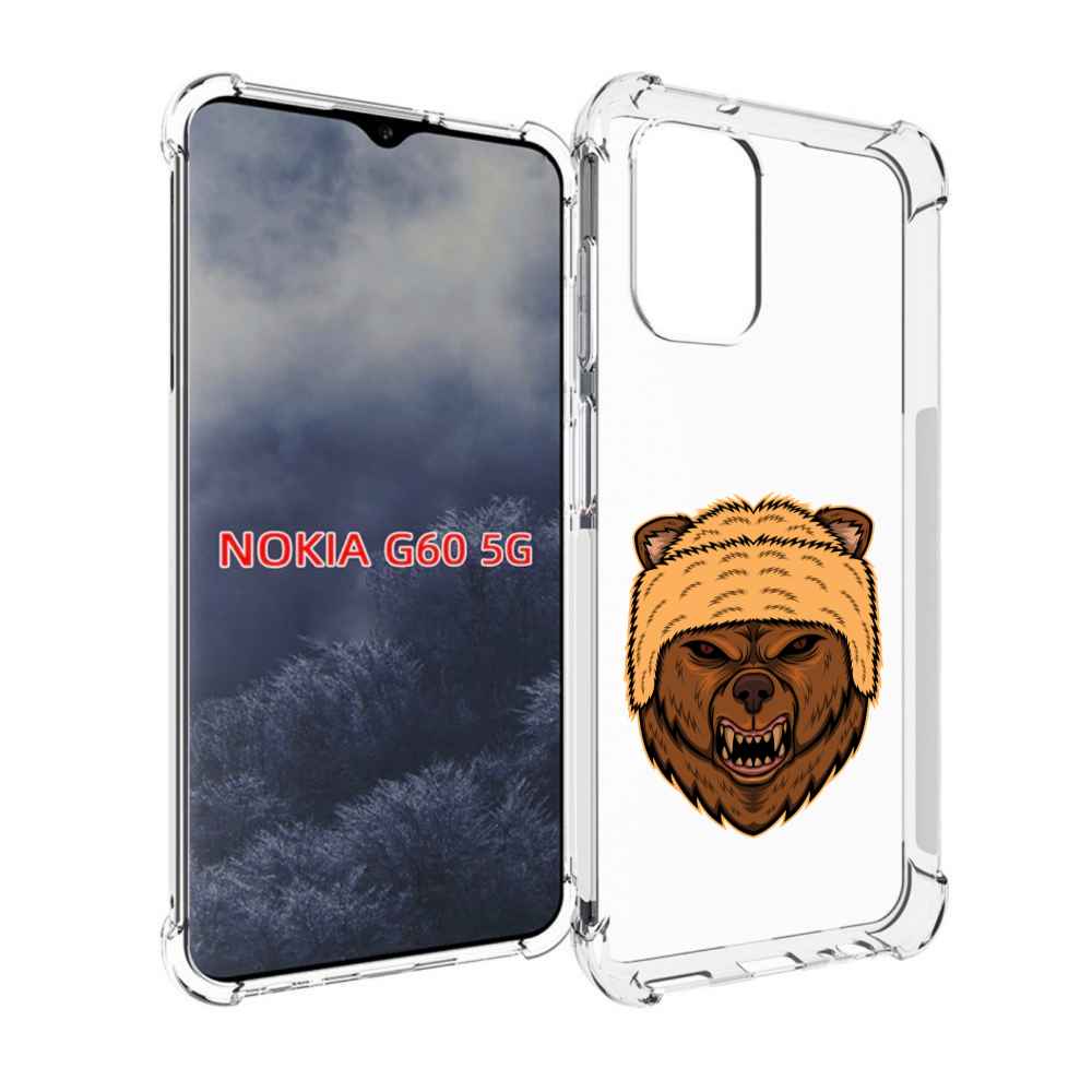 

Чехол MyPads Медведь-в-шапке для Nokia G60 5G, Прозрачный, Tocco