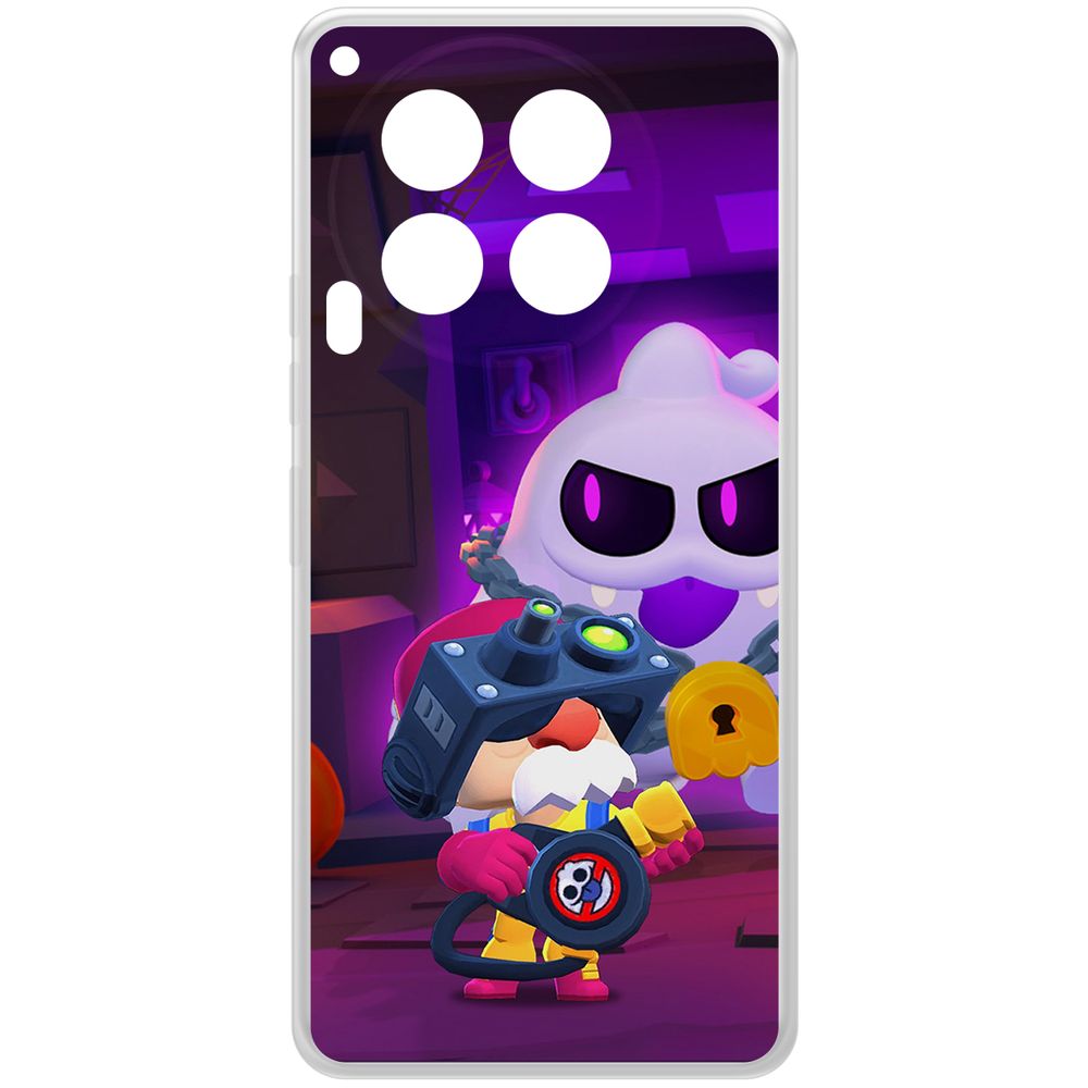 

Чехол-накладка Clear Case Brawl Stars-Охотник за Скуиками Гэйл для TECNO Camon 30 5G, Прозрачный