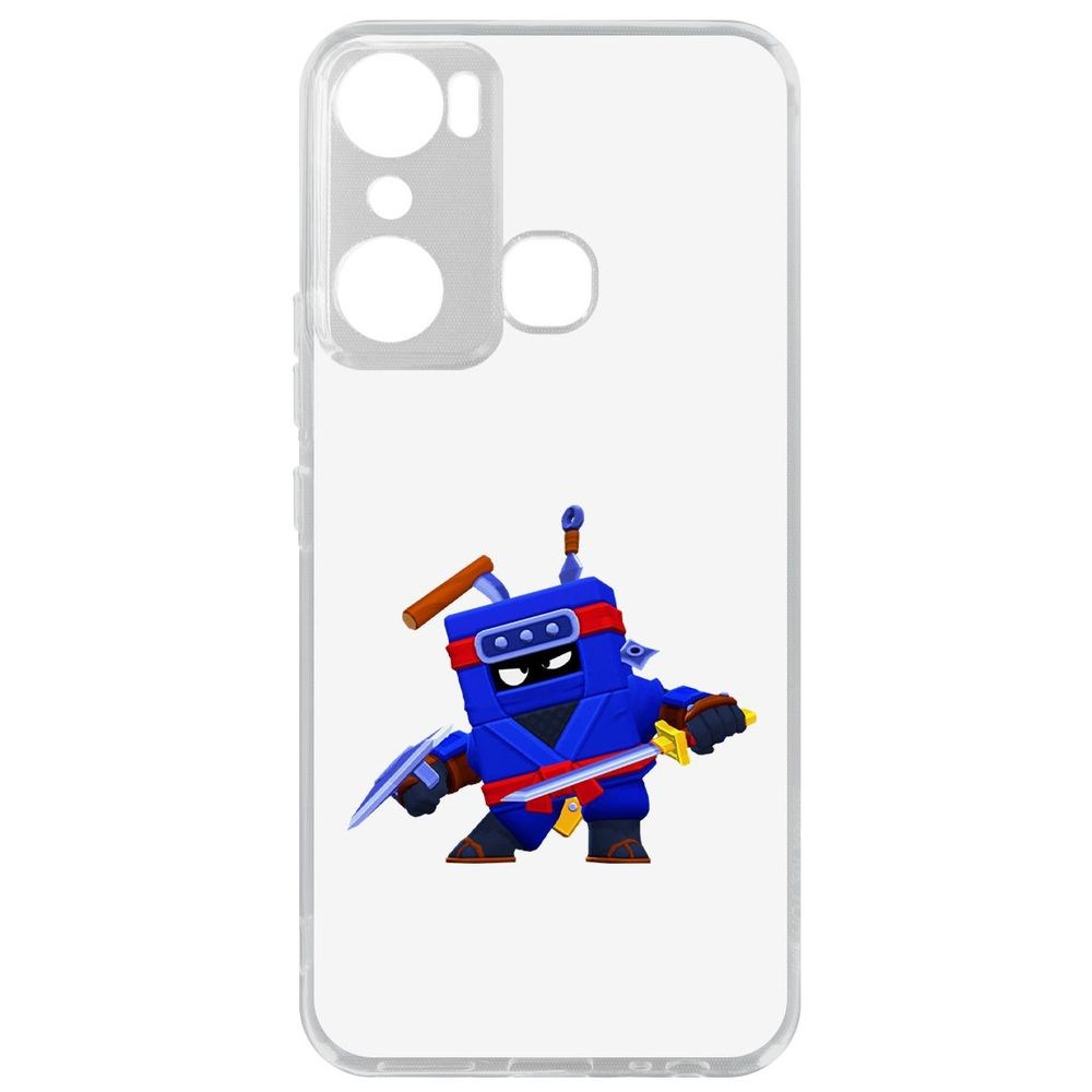 

Чехол-накладка Кейс Brawl Stars-Ниндзя Эш для Infinix Hot 20i, Прозрачный