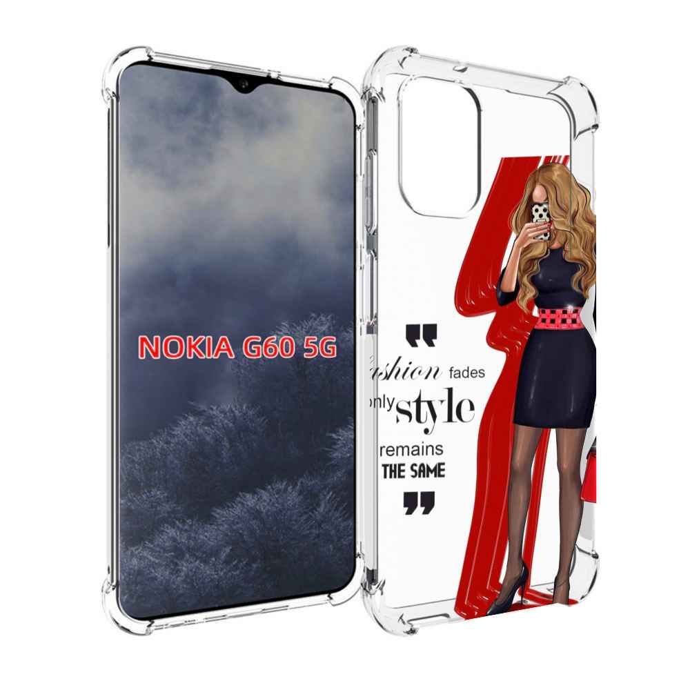 

Чехол MyPads Модная-девушка женский для Nokia G60 5G, Прозрачный, Tocco