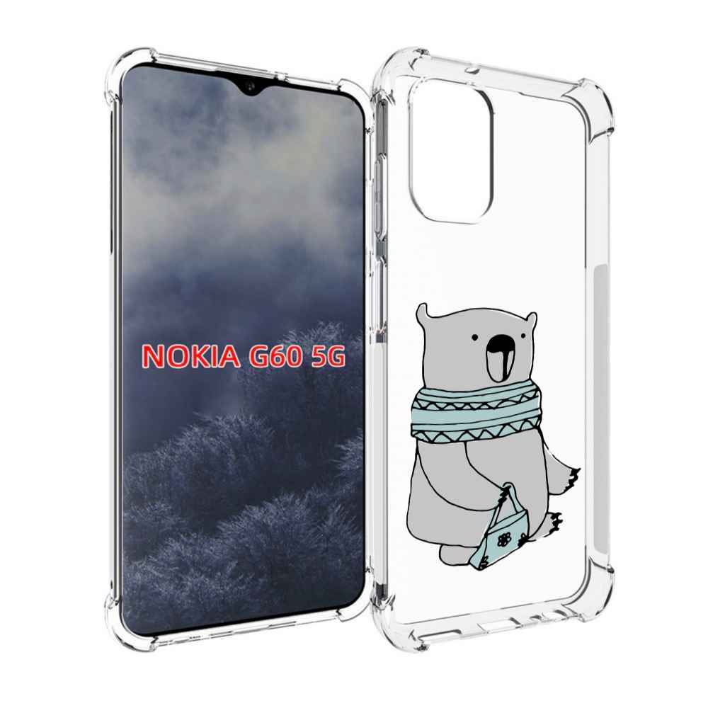 Чехол MyPads Модный медведь для Nokia G60 5G