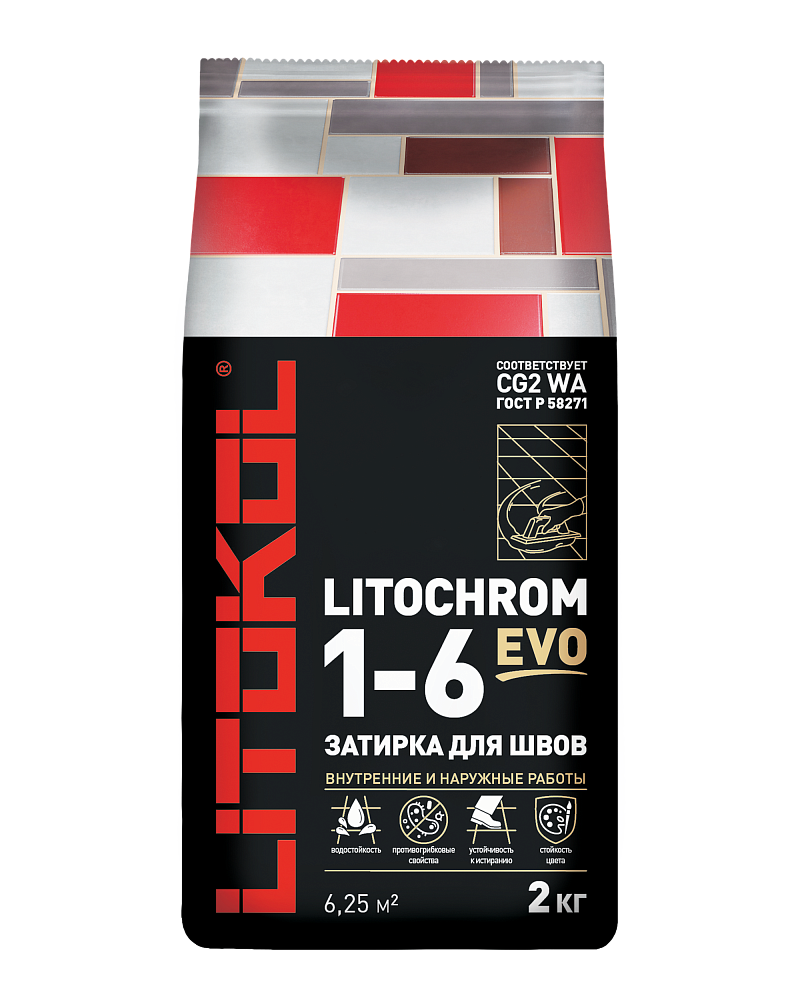 

Цементная затирка LITOKOL LITOCHROM 1-6 EVO LE.230 Багамы, 5 кг
