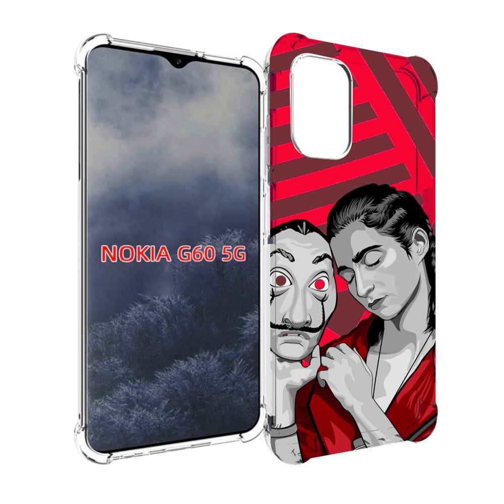 

Чехол MyPads Найроби-бумажного-дома для Nokia G60 5G, Прозрачный, Tocco