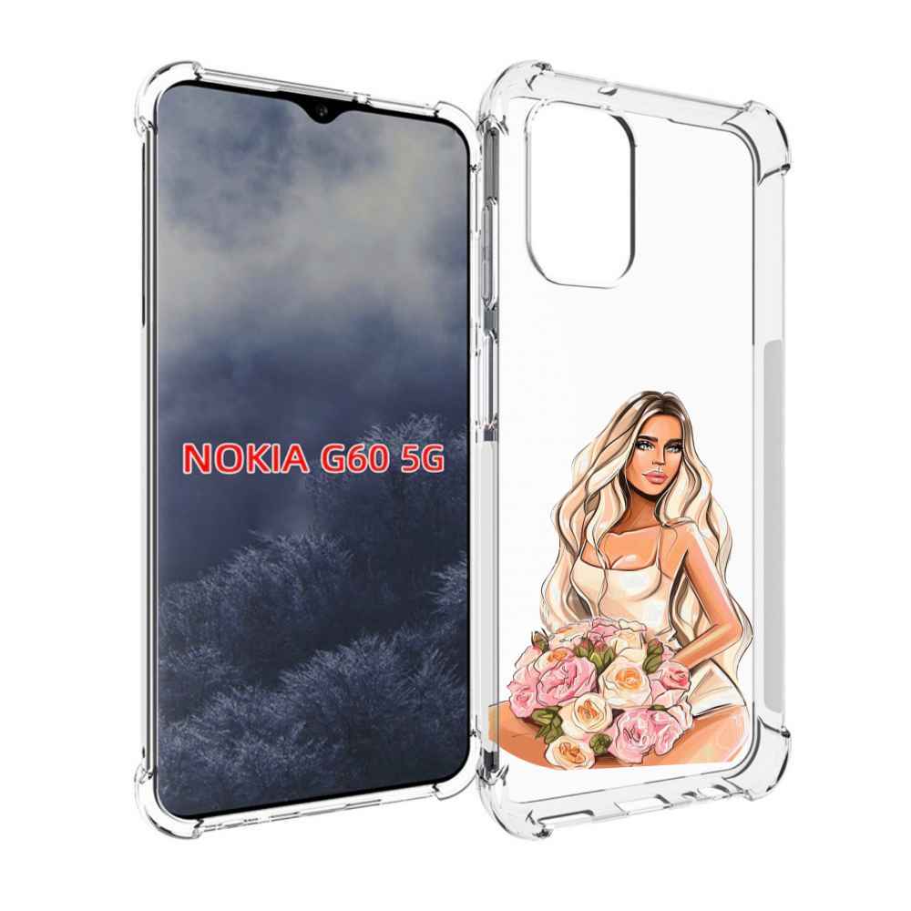 

Чехол MyPads Нежная-девушка женский для Nokia G60 5G, Прозрачный, Tocco