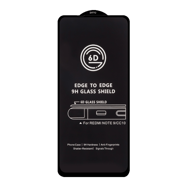 

Защитное стекло Xiaomi Note 9 Black 6D