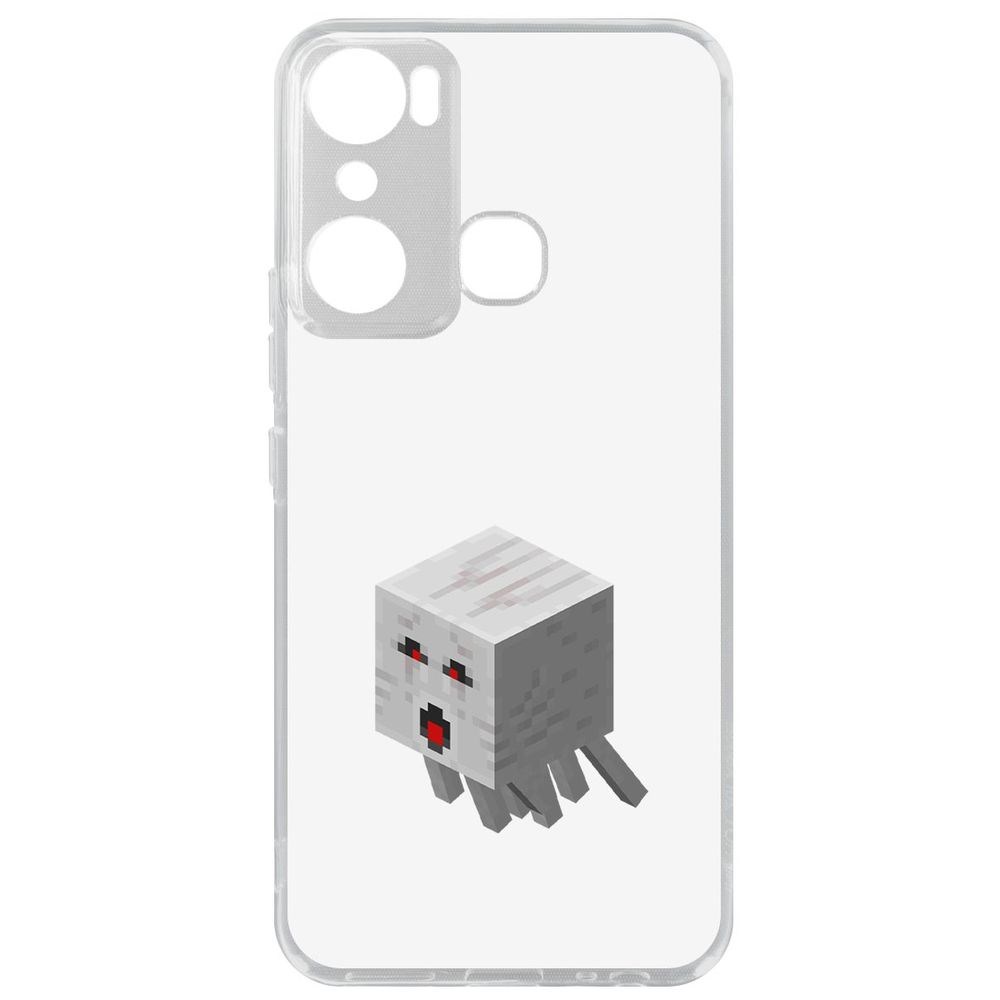 

Чехол-накладка Кейс Minecraft-Гаст для Infinix Hot 20i, Прозрачный