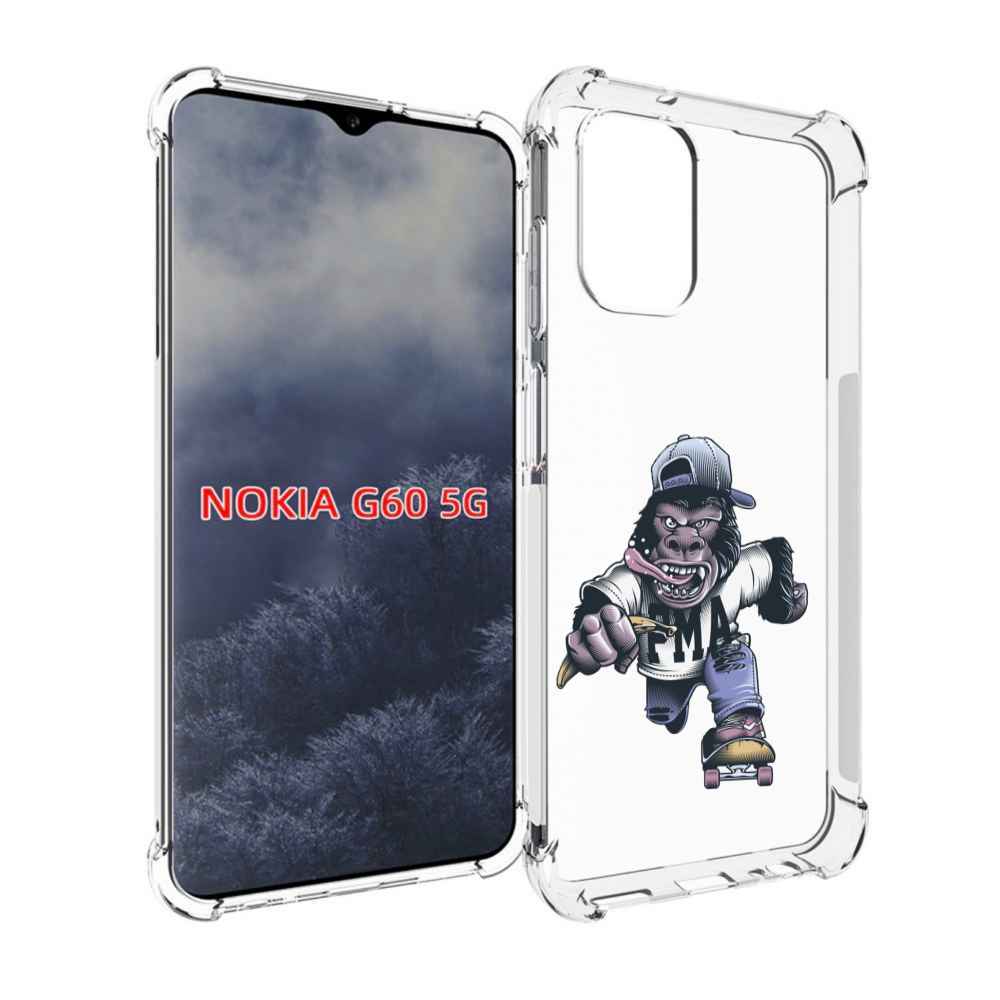 

Чехол MyPads Обезьяна на скейте для Nokia G60 5G, Прозрачный, Tocco