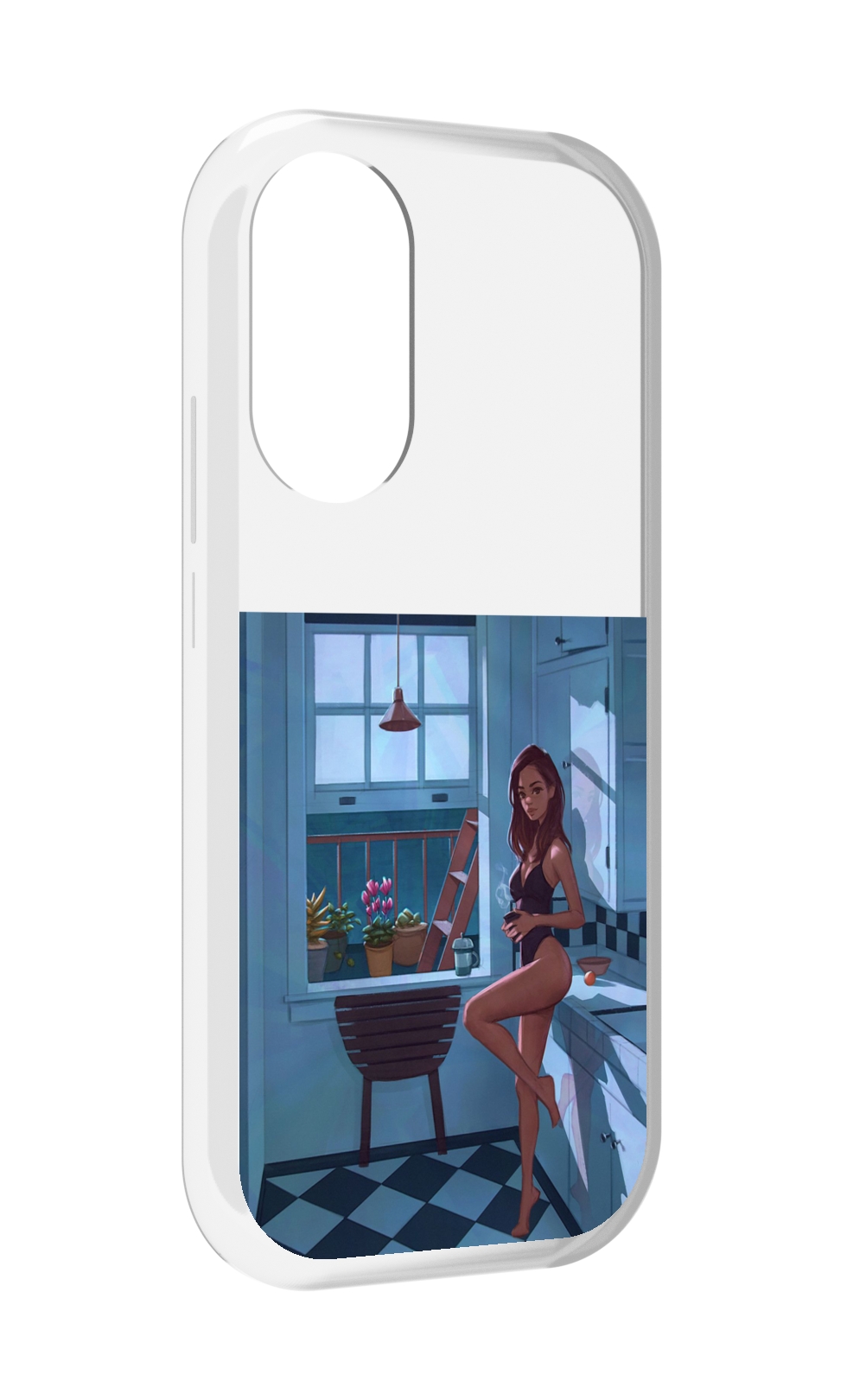 

Чехол MyPads девушка-на-кухне для Honor X7, Прозрачный, Tocco