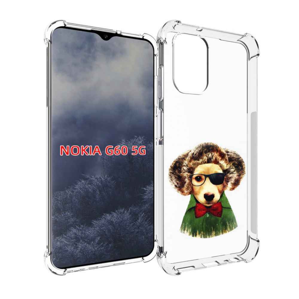 

Чехол MyPads Пес в бабочке для Nokia G60 5G, Прозрачный, Tocco