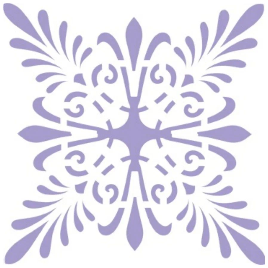 Трафарет для мастики/марципана Снежинка 12,5х12,5 см. К015