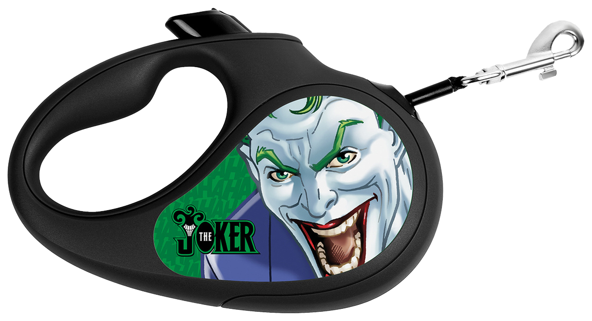 Поводок-рулетка Collar WAUDOG R-LEASH Джокер Зеленый 5 м размер S черный