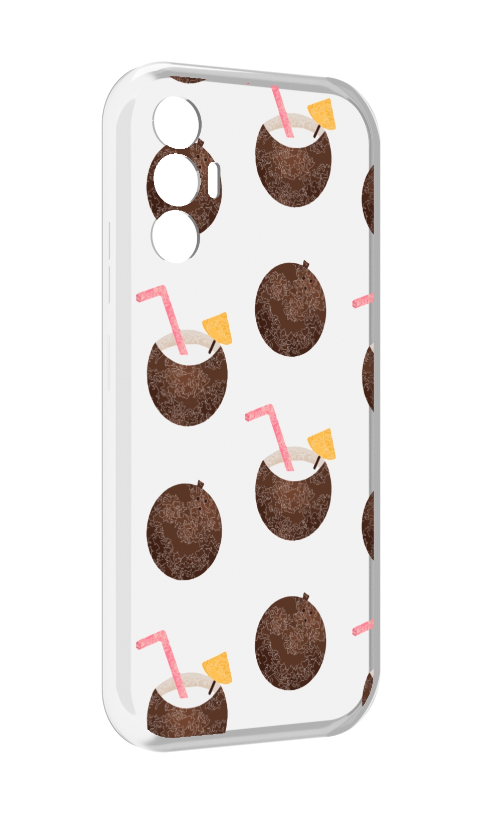 

Чехол MyPads кокосики для Tecno Pova 3, Прозрачный, Tocco