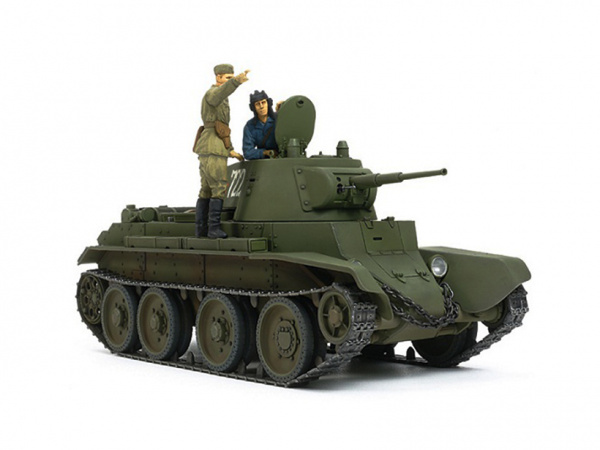 фото Сборная модель 35327 tamiya 1/35 танк бт-7 (выпуск 1937г), 2 фигуры, фототравление.