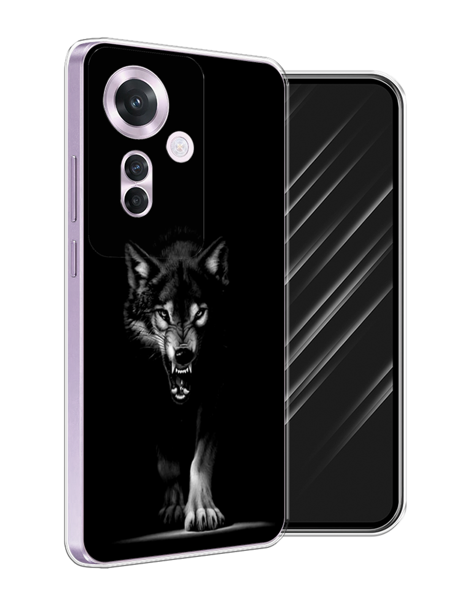 

Чехол Awog на Oppo Reno 11F "Волк выходит из ночи", Серый;черный;белый, 2516650-1