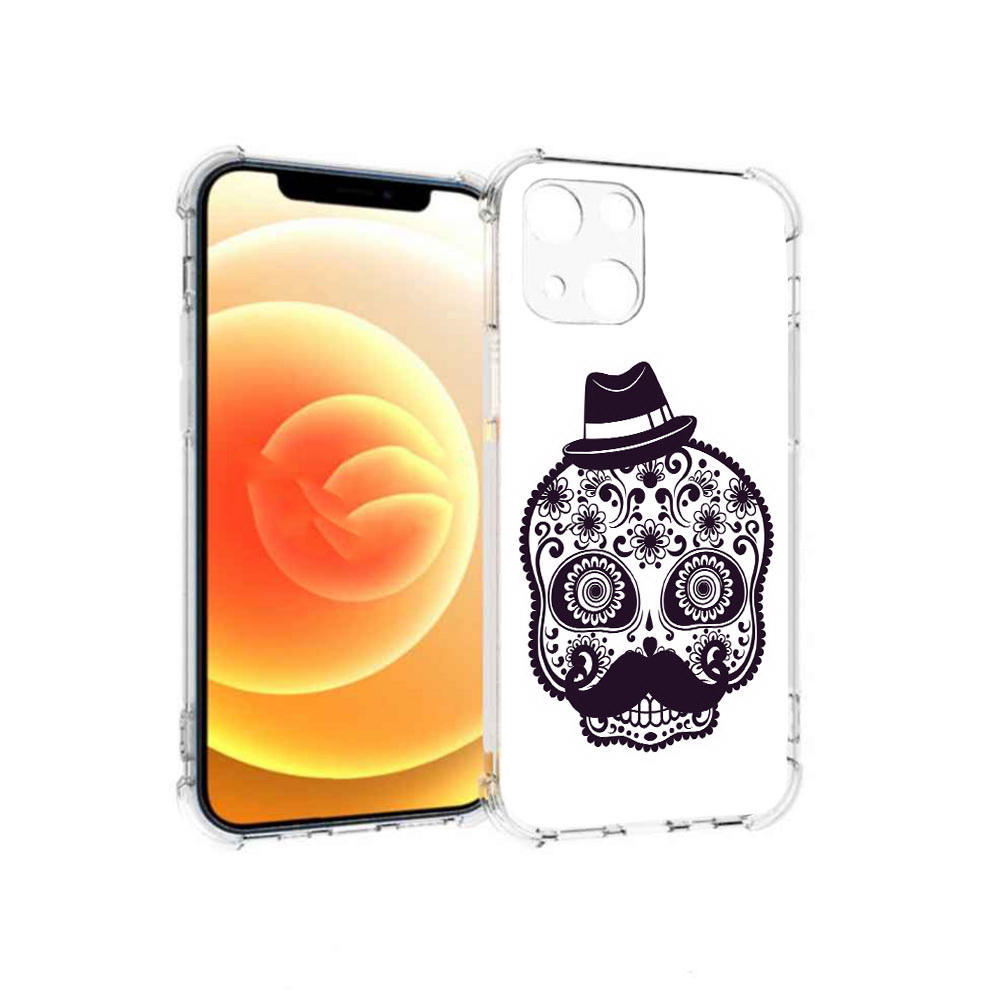 

Чехол MyPads Tocco для Apple iPhone 13 разрисованный скелет (PT163239.611.575), Прозрачный, Tocco