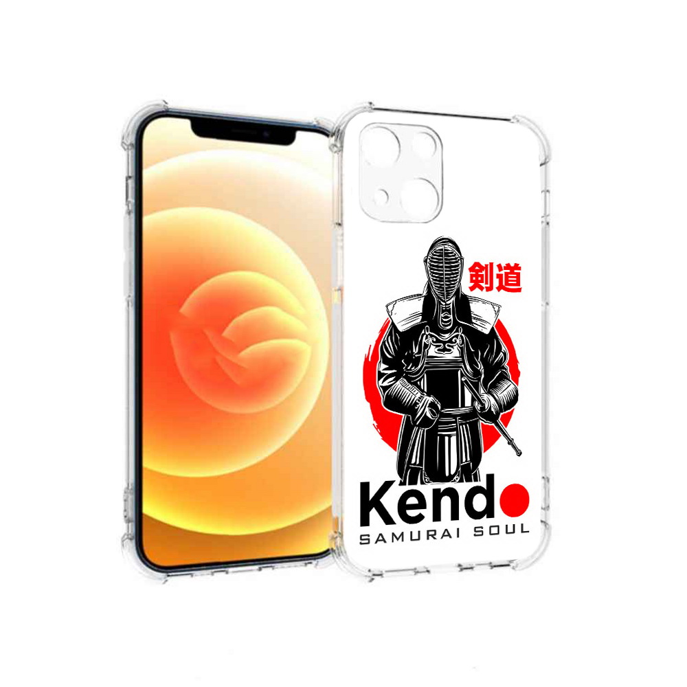 

Чехол MyPads Tocco для Apple iPhone 13 рисованый самурай (PT163239.611.581), Прозрачный, Tocco