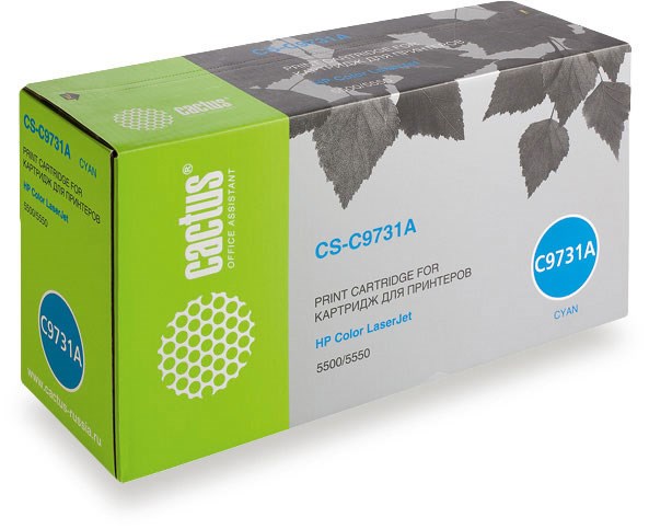 

Картридж для лазерного принтера CACTUS CS-C9731AR Blue, совместимый, Голубой