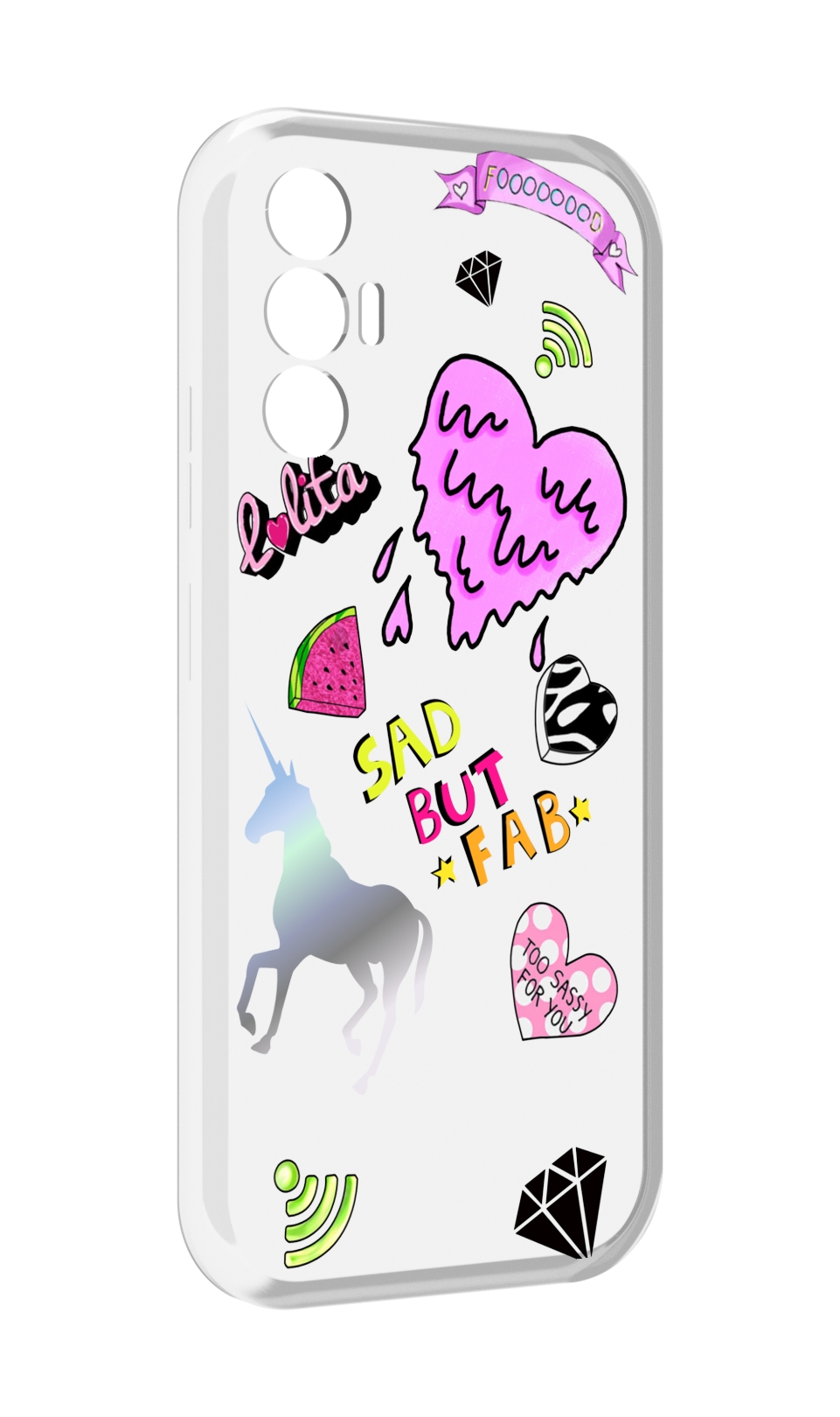 

Чехол MyPads красивые-смайлики для Tecno Pova 3, Прозрачный, Tocco