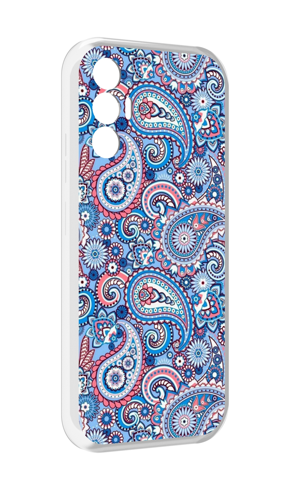 

Чехол MyPads красивый голубой арнамент для Tecno Pova 3, Прозрачный, Tocco
