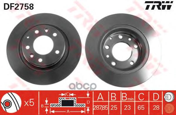 

Диск тормозной передний vw golf iii, passat 3a df2758