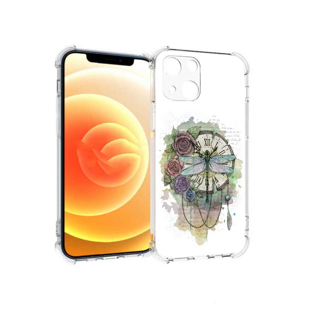 Чехол MyPads Tocco для Apple iPhone 13 старинные часы в цветах (PT163239.611.621)