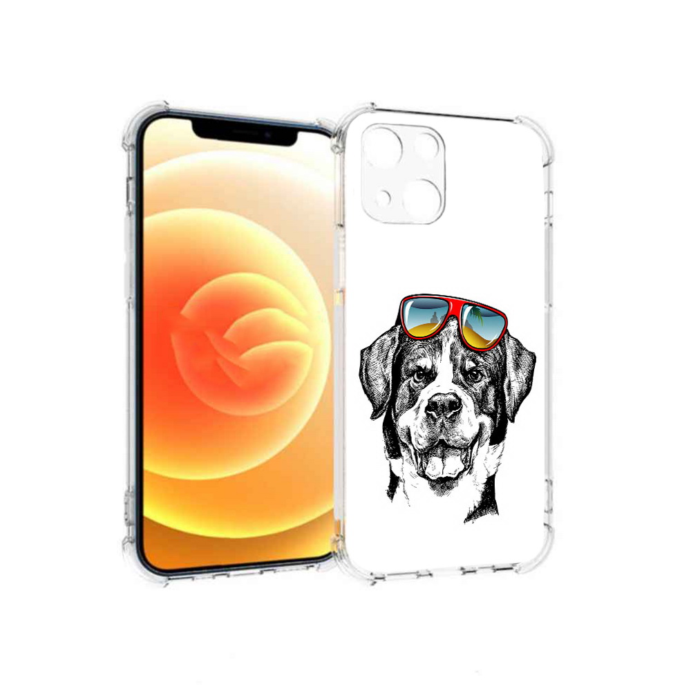 

Чехол MyPads Tocco для Apple iPhone 13 счастливая собака (PT163239.611.631), Прозрачный, Tocco