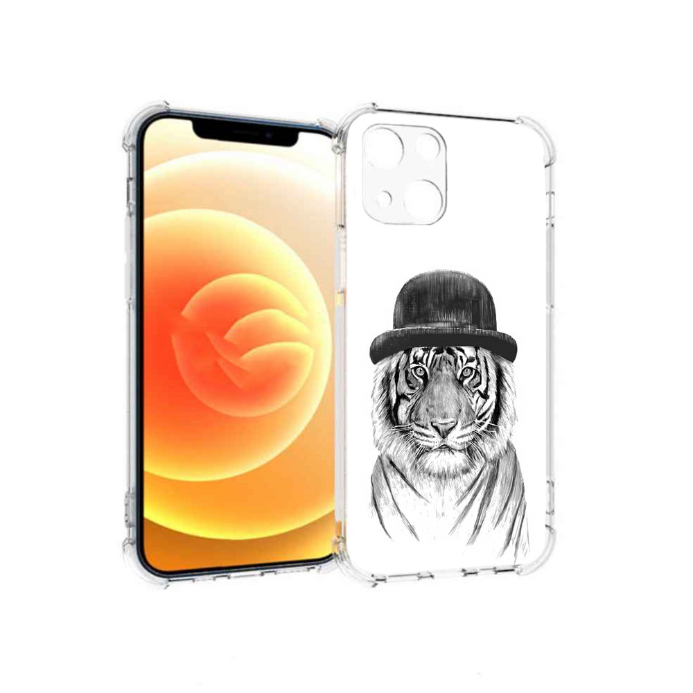 

Чехол MyPads Tocco для Apple iPhone 13 тигр британец (PT163239.611.641), Прозрачный, Tocco