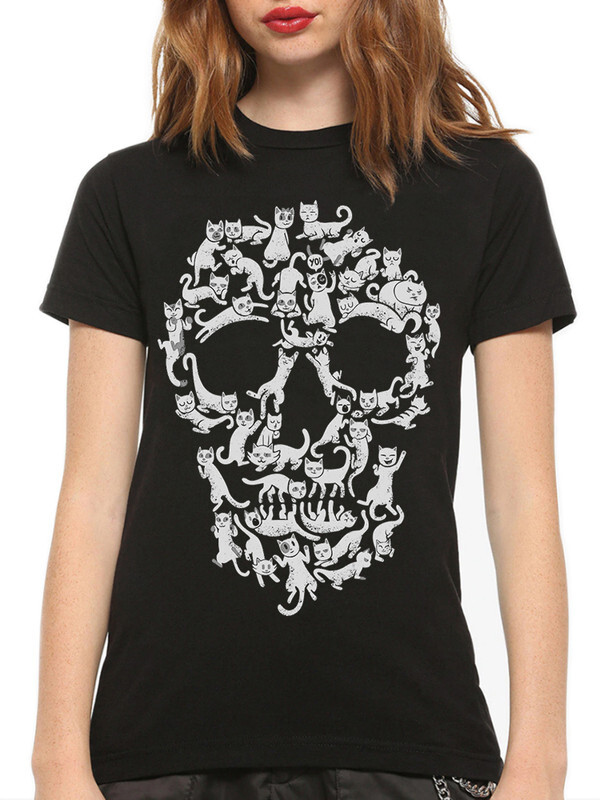 

Футболка женская DreamShirts Studio Череп Из Котов 059-catskull-1 черная 2XL, Черный, Череп Из Котов 059-catskull-1