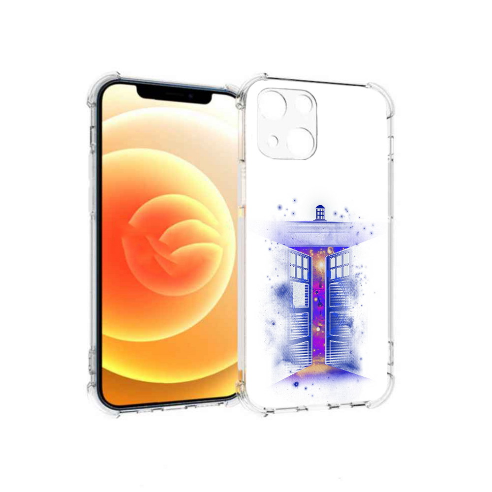 

Чехол MyPads Tocco для Apple iPhone 13 фиолетовый уголок абстракция (PT163239.611.659), Прозрачный, Tocco