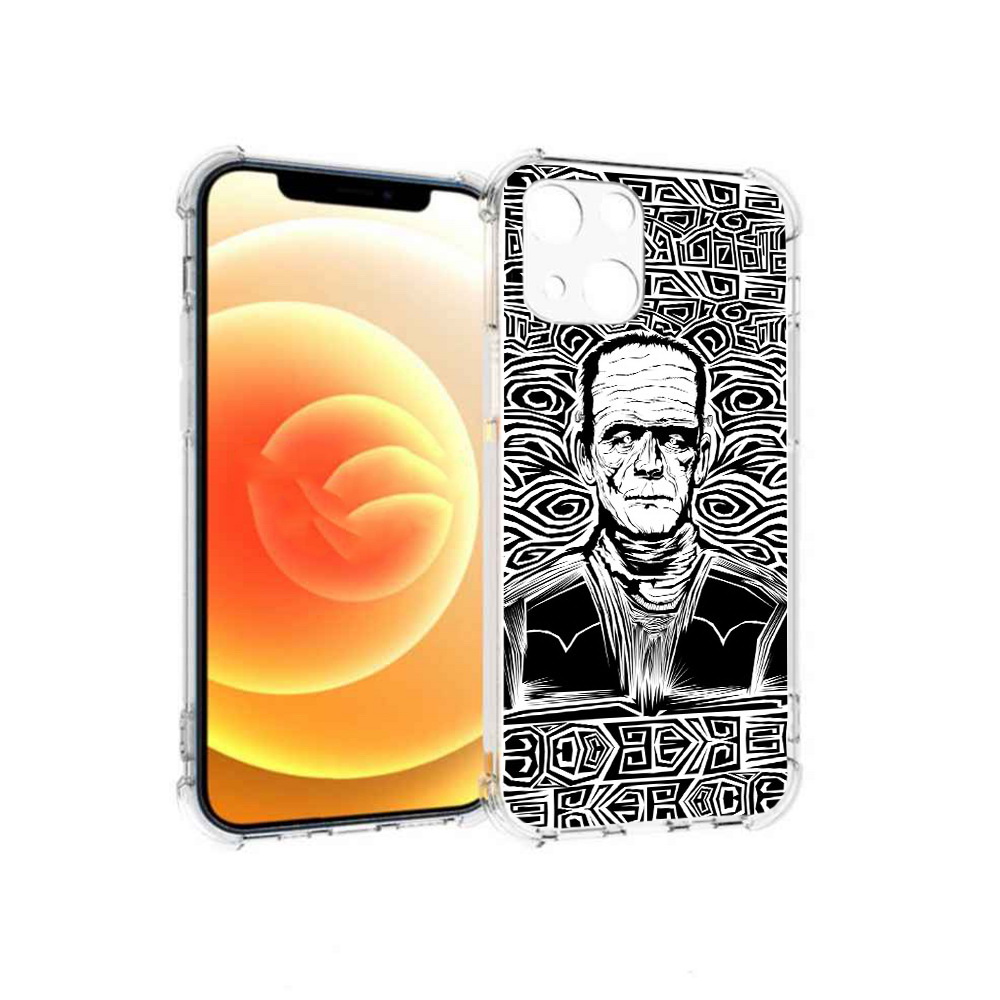 

Чехол MyPads Tocco для Apple iPhone 13 франкенштейн черно белый (PT163239.611.661), Прозрачный, Tocco