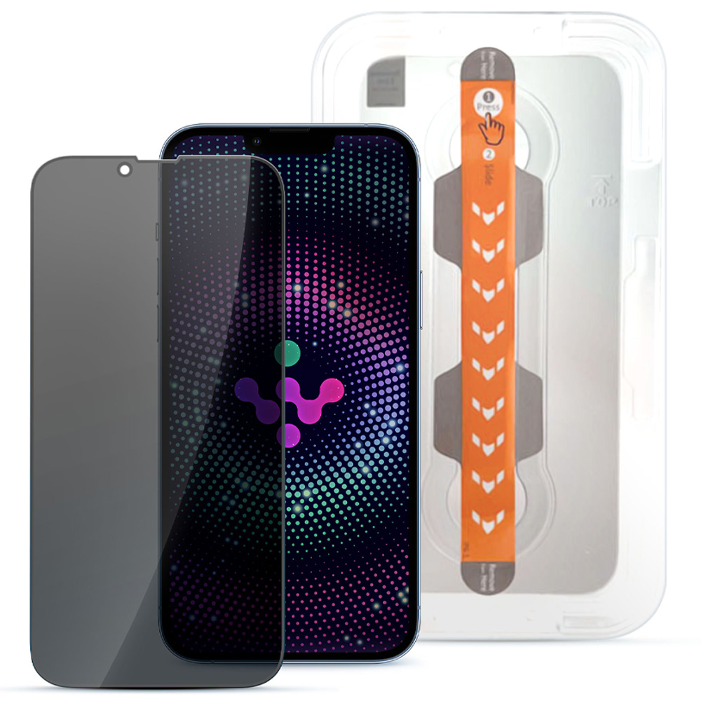 

Защитное стекло iGrape самоклеящееся для iPhone 13 Mini, Анти-шпион