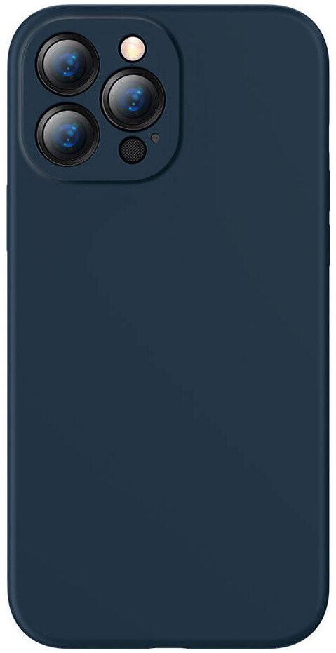 фото Чехол baseus liquid silica gel protective case для iphone 13 pro max, синий (aryt000803)