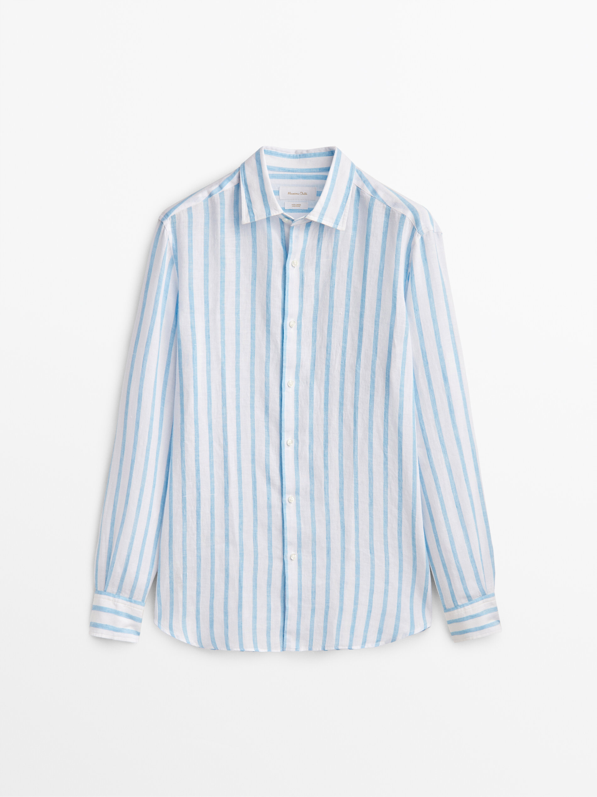 

Рубашка мужская Massimo Dutti 00102302451 бирюзовая XL, 00102302451
